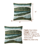 Handcrafted Olive Cushion Cover – 12"x12", Premium Poly Cotton