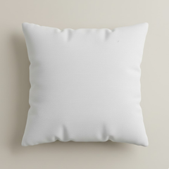 Handcrafted White Cushion Cover – 16"x16" | Poly-Cotton Matty | Textured Stripe Panel | Premium Festive Décor