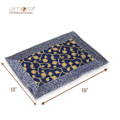 Fabric Crafted Placemat – Blue, 13"x19"