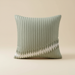 Fabric Crafted Green Cushion Cover – 16"x16" | Premium Poly Cotton