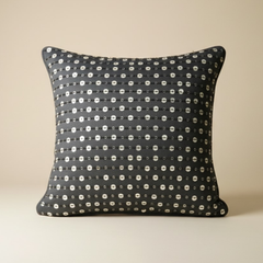 Handcrafted Black Cushion Cover – 16"x16", Premium Poly Cotton