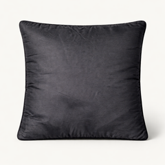 Hand Crafted Cushion Cover – Black | 16"x16" | Poly Cotton | Embroidered Floral Design