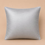 Fabriccrafted Cushion Cover – Cream | 16"x16" | Elegant Leaf Embroidered Decorative Cushion Cover