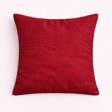 Hand Crafted Cushion Cover – Burgundy | 16"x16" | Poly Cotton | Pearl Embellished Design