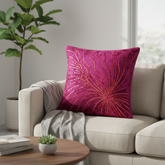 Handcrafted Maroon Cushion Cover – 16"x16" | Radiant Swirl Embroidered Design | Premium Poly-Cotton Matty