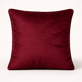Burgundy Embroidered Cushion Cover | 16"x16" | Poly Cotton | Circular Pattern Designer Cushion Cover
