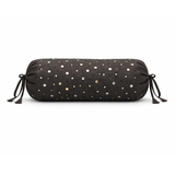 Cylindrical Hand-Crafted Black Bolster Cover – 9"x20" | Cotton Polyester Fabric | Lightweight & Elegant
