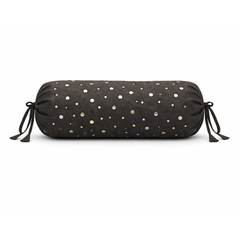 Cylindrical Hand-Crafted Black Bolster Cover – 9"x20" | Cotton Polyester Fabric | Lightweight & Elegant