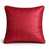Fabric Crafted Cushion Cover – Maroon | 12"x12" | Poly Cotton Fabric | Modern Striped Texture Design