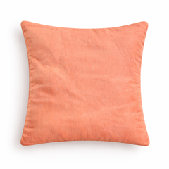 Hand Crafted Cushion Cover – Melon | 16"x16" | Poly Cotton | Geometric Embellished Design