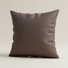 Fabric-Crafted Brown Cushion Cover – 16"x16" | Elegant Pleated Texture | Premium Poly Cotton