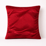 Hand-Crafted Cushion Cover – Dark Maroon Silver | 12"x12" | Poly Chenille-Cotton | Festive Royal Accent