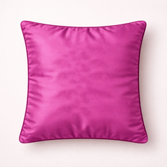 Hand Crafted Cushion Cover – Purple | 16"x16" | Poly Cotton | Embroidered Floral Design