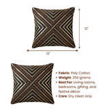 Handcrafted Black Cushion Cover – 12"x12", Premium Poly Cotton