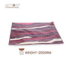 Set of 4, 1 pcs, Handcrafted Laminated Placemat – Maroon, 12"x18"