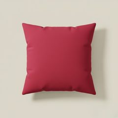 Fabric-Crafted Maroon Cushion Cover – 16"x16", Interlock Design in Premium Poly Cotton