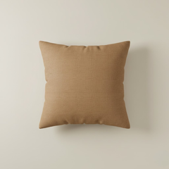 Fabric-Crafted Bronze Cushion Cover – 16"x16", Vertical Pleated Texture in Premium Poly Cotton