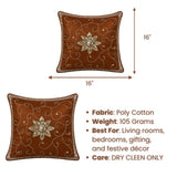 Handcrafted Cushion Cover – Burgundy | 16"x16" | Elegant Poly Cotton Cushion Cover