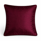 Maroon Silver Embroidered Cushion Cover | 16"x16" | Poly Cotton | Circular Pattern Designer Cushion Cover