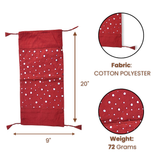 Cylindrical Hand-Crafted Maroon Bolster Cover – 9"x20" | Cotton Polyester Fabric | Lightweight & Elegant