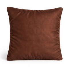 Hand Crafted Cushion Cover – Brown | 16"x16" | Poly Cotton | Diamond Button Tufted Design