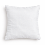 Hand Crafted Cushion Cover – White | 16"x16" | Matty Poly Cotton | Embellished Center Design