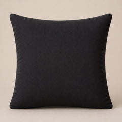 Handcrafted Cushion Cover – Steel Gray | 16"x16" | Poly-Cotton Matty Fabric | Modern Textured Panel Design