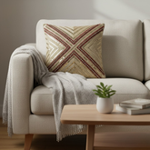 Handcrafted Gold Cushion Cover – 12"x12", Premium Poly Cotton