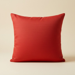 Fabric-Crafted Red Cushion Cover – 16"x16" | Poly Cotton | Soft, Stylish & Durable |