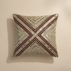 Handcrafted Gold Cushion Cover – 12"x12", Premium Poly Cotton