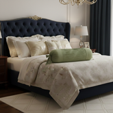 Fabric-Crafted Cylindrical Light Green Bolster Cover – 9"x20" | Cotton Polyester Fabric | Lightweight & Elegant