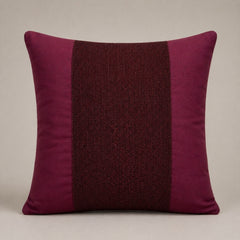Handcrafted Cushion Cover – Dark Pink | 16"x16" | Poly-Cotton Matty Fabric | Elegant Textured Center Design