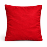 Fabric Crafted Cushion Cover – Red | 16"x16" | Poly Cotton | Premium Shimmer Texture Design