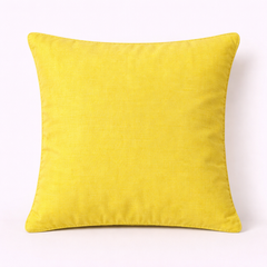 Fabric-Crafted Yellow Cushion Cover – 16"x16" | Wave Textured Design | Premium Poly-Cotton