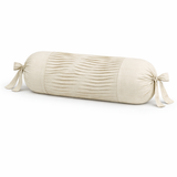 Fabric-Crafted Cylindrical Beige Bolster Cover – 9"x20" | Cotton Polyester Fabric | Lightweight & Elegant