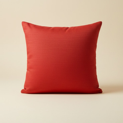 Fabric-Crafted Maroon Cushion Cover – 16"x16" | Modern Layered Geometric Texture | Premium Poly Cotton |