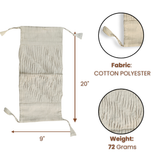 Fabric-Crafted Cylindrical Beige Bolster Cover – 9"x20" | Cotton Polyester Fabric | Lightweight & Elegant
