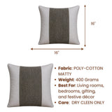 Handcrafted Cushion Cover – Gold White | 16"x16" | Poly-Cotton Matty Fabric | Premium Metallic Texture Design