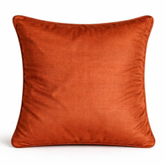 Fabric Crafted Cushion Cover – Burgundy & Beige | 16"x16" | Poly Cotton Fabric | Elegant Striped Texture Design