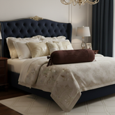 Fabric-Crafted Cylindrical Brown Bolster Cover – 9"x20" | Cotton Polyester Fabric | Lightweight & Elegant