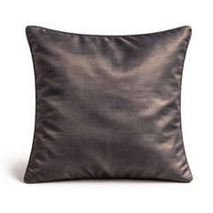 Fabric Crafted Cushion Cover – Black | 16"x16" | Poly Cotton | Premium Shimmer Texture Design