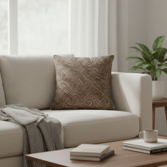 Handcrafted Grey Cushion Cover – 16"x16", Premium Poly Cotton