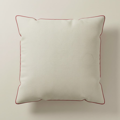 Handcrafted Maroon Accent Cushion Cover – 16"x16" | Poly Cotton | Metal Ring Detail | Premium Festive Décor