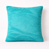 Hand-Crafted Cushion Cover – Turquoise Silver | 12"x12" | Poly Chenille-Cotton | Vibrant Festive Accent