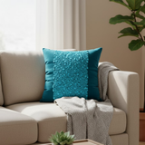 Handcrafted Green Cushion Cover – 16"x16", Premium Poly Cotton
