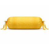 Fabric-Crafted Cylindrical Orange Bolster Cover – 9"x20" | Polyester Fabric | Lightweight & Elegant