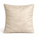 Fabric Crafted Cushion Cover – Cream | 16"x16" | Poly Cotton | Premium Shimmer Sequin Design