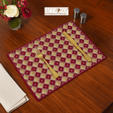 Handcrafted Placemat – Maroon, 12"x18"