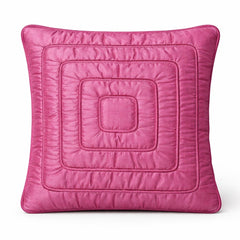 Fabric Crafted Cushion Cover – Purple | 12"x12" | Poly Cotton | Modern Textured Design