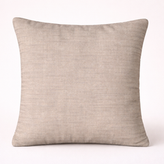 Fabric-Crafted Beige Cushion Cover – 16"x16" | Wave Textured Design | Premium Poly-Cotton